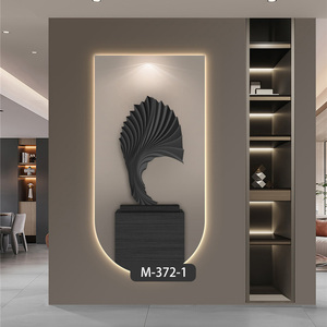 Luce di lusso portico LED luce decorazione per la casa in <span class=keywords><strong>bianco</strong></span> <span class=keywords><strong>e</strong></span> <span class=keywords><strong>nero</strong></span> <span class=keywords><strong>grigio</strong></span> geometrico astratto pittura murale <span class=keywords><strong>e</strong></span> arte della parete - Product Image 1