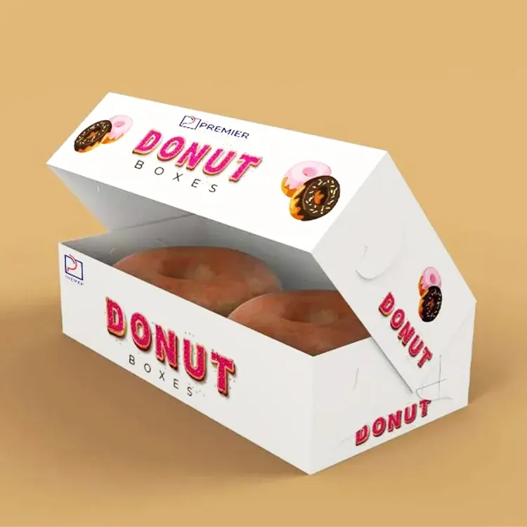 Custom Eco Friendly Wholesale Paper Donut Packaging Box With Logos