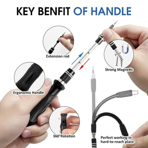 Kit de tournevis électroniques 115-en-1, outils de réparation professionnels magnétiques pour ordinateurs portables - Product Image 2