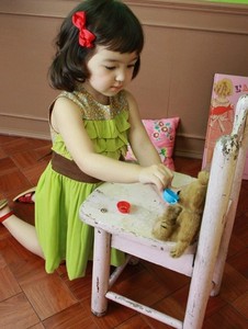 เดรสปักเลื่อมแขนกุดสำหรับเด็กผู้หญิงเสื้อผ้าแฟชั่นดีไซน์ล่าสุด - Product Image 6