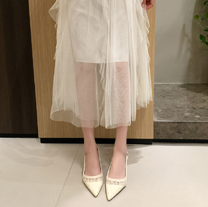 Scarpe con Tacco Alto in Pizzo Nero, Stile Francese Sexy ed Elegante, Nuova Collezione Primavera-Estate, <span class=keywords><strong>Sandali</strong></span> Traspiranti in Velluto - Product Image 6