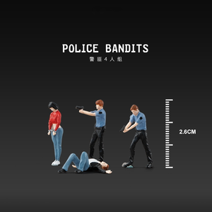 โมเดลจำลอง<span class=keywords><strong>ตำรวจ</strong></span>และนักโทษขนาด 1:64 ของเล่นจิ๋ว ของตกแต่ง อุปกรณ์ประกอบฉาก ถ่ายภาพไมโคร - Product Image 6