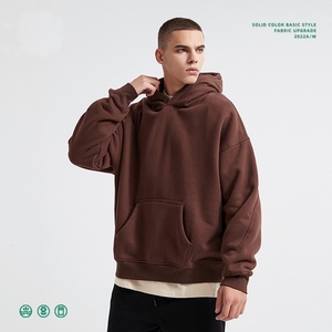 Fabricants de vêtements, sweat-shirt à capuche personnalisé en patchwork pour l'automne et l'hiver, 400g, sweat-shirt à manches longues uni pour homme - Product Image 2