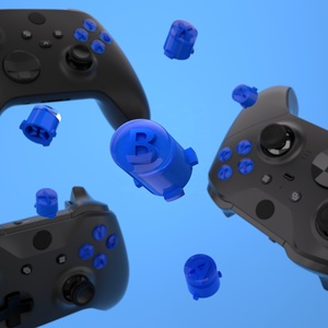 EXtremeRate Bleu et Transparent avec Symboles Classiques Boutons d'Action ABXY pour Manette Xbox Series X S - Product Image 5
