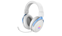 Casque de jeu sans fil du fabricant avec batterie remplaçable, éclairage RGB, casque supra-auriculaire à faible latence pour le gaming