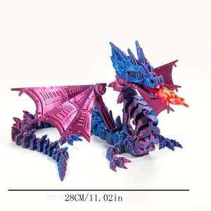 Logo kustom cetak 3D tongkat plastik naga mekanis pernapasan api mainan promosi untuk anak-anak menampilkan hewan & dinosaurus - Product Image 2