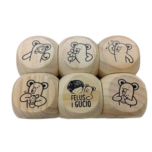 Bộ xúc xắc bằng gỗ thông tùy chỉnh-biểu tượng trò chơi được in cho các trò chơi trên bàn, mã thông báo người chơi RPG và quà tặng phụ kiện trên bàn - Product Image 1