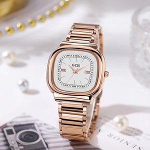Exquisite women's watch <b>waterproof</b> quartz square dial niche high-end stainless steel women's <b>wristwatch</b> - Product Image 3