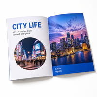 Service d'impression personnalisé pas cher pour catalogues, brochures et flyers A5 de l'entreprise d'impression du Jiangsu, avec reliure plastique et papier fantaisie 300 g/m²