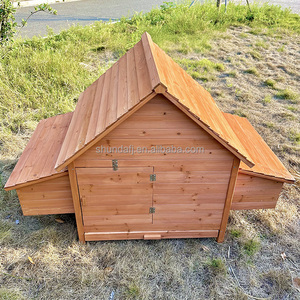Poulailler en bois SDC002 pour l'extérieur, en bois de sapin massif, pour 2 à 4 poules - Product Image 4
