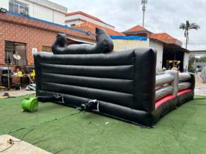 Castillo Inflable Comercial EASYFUN con Toro Mecánico, Juguete de Diversión con Material de Pelo de Vaca Auténtico para Alquiler en Fiestas - Product Image 6