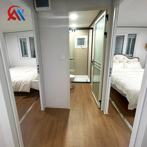 Casa Container Prefabbricata da 20 Piedi con 2 Camere da Letto, 1 Soggiorno, Cucina e Bagno, Casa Container Espandibile con Cortile - Product Image 6