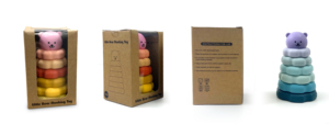 Jouets d'empilage pour bébés en silicone de qualité alimentaire, écologiques, sans BPA, anneaux d'empilage éducatifs <span class=keywords><strong>Montessori</strong></span> en forme d'ours, vente en gros - Product Image 3