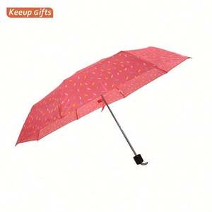 High Quality Promotional Umbrella with logo Sun Uv Polyester Nylon Automatic Advertising Portable 3 <b>Fold</b> Umbrellas for the Rain - Product Image 4