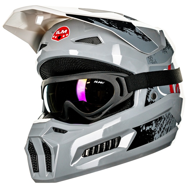 best dirt bike helmet and goggles combo Youth Kids Motocross (Goggles Gloves Face Mask) 4PCS Set, DOT Approved Full Face Motorcycle Helmets,ATV BMX MX Mountain Bike Off Road Kid Helmet (Black SkullS) : Automotive quality EPS liner material throughout the entire chin bar for enhanced impact absorption. Senhill Motocross Helmet ATV Dirt