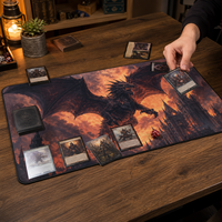 Tappetino da Gioco in Gomma Naturale Antiscivolo con Stampa a Sublimazione 300DPI, Produttore OEM, Playmat TCG Personalizzato con Bordo Cucito Impermeabile
