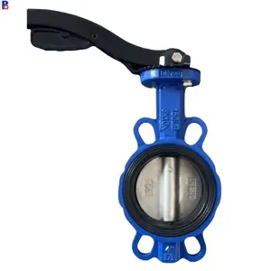 OEM Valve Manufacturer Pin Type Pinless Type Aluminum Alloy Handle Wafer Butterfly Valve