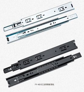 Glissières de tiroir télescopiques à roulement à extension complète Meilong Hardware/Quincaillerie pour meubles Glissières de tiroir à 3 plis/<span class=keywords><strong>Rail</strong></span> de tiroir d'<span class=keywords><strong>armoire</strong></span> - Product Image 3