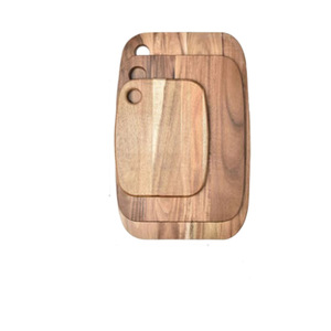 Planche à découper en bois massif, bois d'acacia, rectangulaire, petite, moyenne, grande, planche à découper de cuisine, planche à fruits - Product Image 5