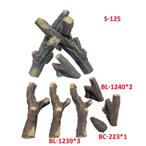 6 pièces/ensemble bûches en céramique RCF bûches S-125 cheminée réfractaire
