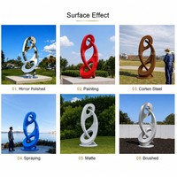 RELONG 316 Polished Stainless Steel Modern Abstract Sculpture Art Design Customized for Outdoor Hotel Landscaping Decoration