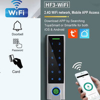Tuya IP66 Wasserdichter Metall-Fingerabdruck-Zugangscontroller EM MF Karte Temporärer Code Touch-Tastatur für Apartment-Außentor