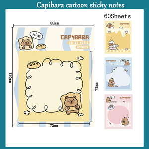 Note adesive della serie Capibara <span class=keywords><strong>e</strong></span> Post Note promozionali con Logo personalizzato serie di colori Note autoadesive facili Post Memo pad - Product Image 2