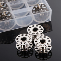 25 bobines en métal avec boîte de 20mm de diamètre broderie remplacement bricolage accessoires de machine à coudre