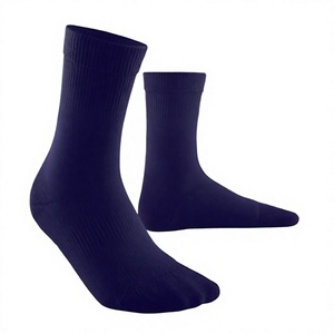 Stock Cotton Solid Ankle Crew <b>Socks</b> Arch <b>Compression</b> High Elasticity Ventilation Holes Cuff Youth Unisex Knitted Anti-Bacterial - Product Image 3