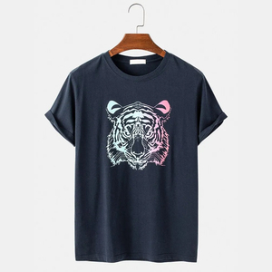 Nouveaux T-shirts en jersey pour hommes, vente en gros, 100% Coton/220g, anti-rétrécissement, col rond, respirant, séchage rapide, coupe classique, manches courtes, haute qualité - Product Image 2