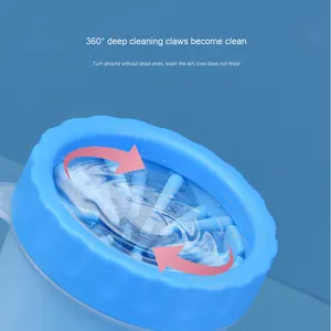 ADZIA Nettoyeur de pattes de chien portable en silicone pour toilettage des animaux, brosse douce de massage pour chats et chiens, pour le lavage des pattes à usage domestique - Product Image 6