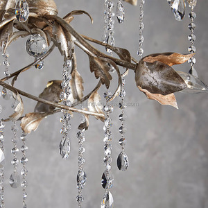 Lampu gantung kristal gaya Amerika pohon Retro Cabang Daun lampu gantung untuk dapur Pulau restoran loteng - Product Image 3