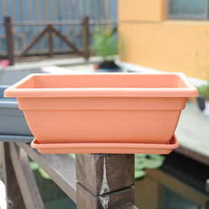 Fábrica al por mayor Patio al aire libre Balcón rectangular Vegetales y flores Plantación a través de macetas de plástico - Product Image 6