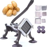 Grensoverschrijdende Voor Commerciële Handmatige Roestvrijstalen Frituurmachine Met Pp-Componenten Aardappelfruitsnijder Duurzaam