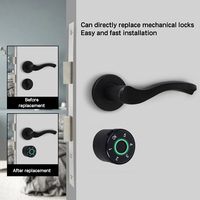 Cylindre de serrure intelligent à profil européen Aurelysse, application Tuya, sans clé, antivol, indice d'étanchéité IP65 pour porte de maison