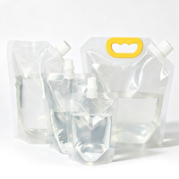 Pochette transparente à bec verseur de qualité alimentaire, sac d'emballage jetable pour liquides (lait de soja, bière, médecine chinoise), impression personnalisée, vente en gros