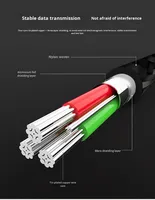 Ucuz Fiyatlı USB Kablosu 0.5M 1M 2M 3M Naylon Örgülü Veri Senkronizasyonu ve Hızlı Şarj Desteği Maks 3A
