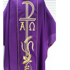 Vestido con cuello en rollo, Túnica <span class=keywords><strong>de</strong></span> castidad, <span class=keywords><strong>iglesia</strong></span> <span class=keywords><strong>católica</strong></span>, Cruz bordada - Product Image 6