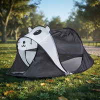 Tente de camping pop-up automatique à ouverture rapide, imperméable, quatre saisons, en polyester monocouche, pour 4 personnes, vente en gros, directement de l'usine, OEM ODM