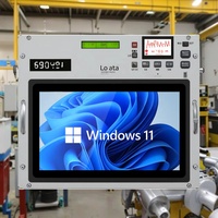 Panel de pantalla táctil resistivo todo en uno de 15,6 pulgadas PC Industrial integrado I3 CPU 4 puertos LAN listo para instalación Gabinete-Stock