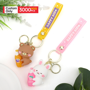 Llavero de PVC 3D <span class=keywords><strong>Personalizado</strong></span> con Logotipo, Regalos para Amigos, MOQ 3000 Piezas, Llavero de Silicona de Anime Ecológico de Alta Calidad - Product Image 2