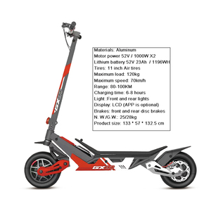 Source Usine Vélo Électrique Adulte 1000W Dirt 11 pouces Pneu À Air Double Moteur Scooter 70 km/h Motos - Product Image 3