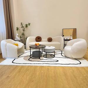 Modern Minimalist Luxury Wood Cat-ear Shaped Small <b>Sofa</b> <b>Bed</b> for Home and Villa Use - Product Image 5