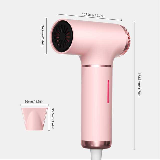 Portable Mini Hair Dryer LED High-Speed Constant Temperature Hair Straightener Household Negative Ion Electric Hair Dryer Device