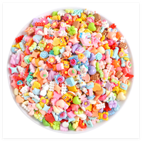 Groothandel DIY knutselwerk op maat gemaakte kawaii cartoon platte mini dieren voedsel hars schijfjes bedels cabochon versieringen kralen