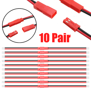 JST 2/10 คู่ 2 ขาเชื่อมต่อชายหญิงปลั๊กสายเคเบิลสาย 100mm 150mmสำหรับ 22 AWG RCของเล่นแบตเตอรี่LEDโคมไฟ - Product Image 3