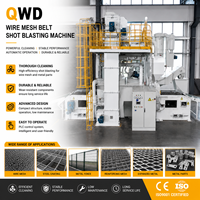 Machine de sablage à bande métallique CE QWD300 800mm SS304 Sa2.5 avec moteur PLC pour pièces de moteur en aluminium moulé sous pression et culasse