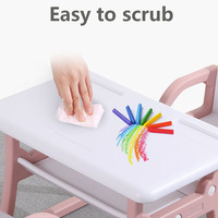 Table d'apprentissage en plastique pour enfants, mise à jour à domicile, Table d'étude avec chaise pour enfants, nouvelle collection 2020
