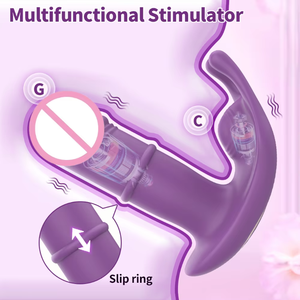 Vibrateur féminin portable rechargeable par USB pour point G, 20 fréquences, stimulateur clitoridien type menottes, vente en gros - Product Image 1