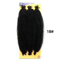 Cheveux Afro Marley Twist 3x Pré-Séparés Spring Twist pour Locs Douces 24 pouces Marley Mini Twistt Cheveux à Tresser Cheveux Noirs pour Femmes